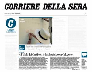 Corriere della Sera 18 7 2025 Festa della Poesia Lorenzo Calogero