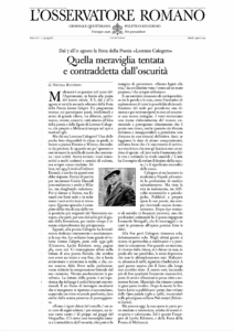 LOsservatore romano Festa della Poesia Lorenzo Calgoero 4 agosto 2025